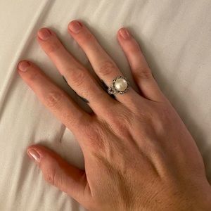 Pearl and Diamond Ring